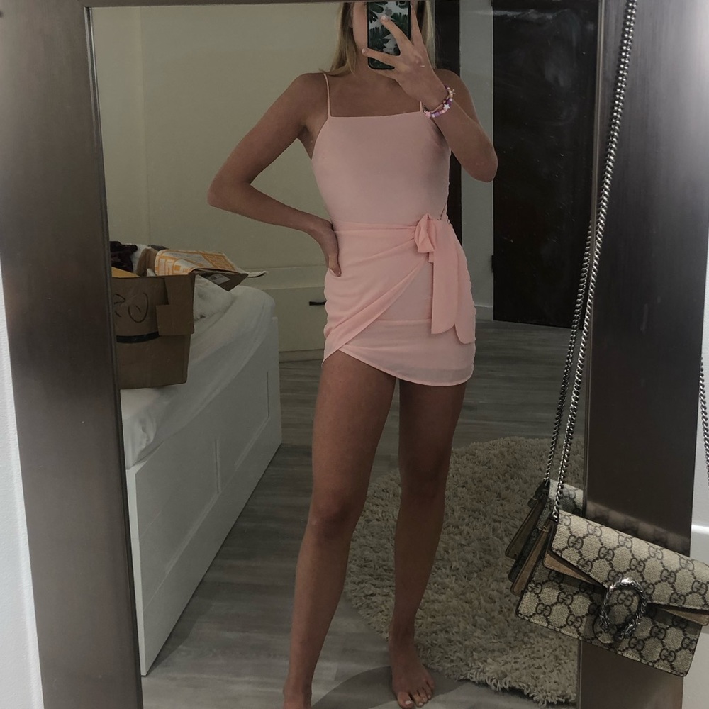 Lucy in The Sky Light Pink Wrap Dress XS
